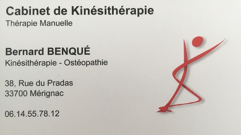Bernard Benqué Kiné-Ostéo Kinésithérapeute Mérignac — masseur à Mérignac