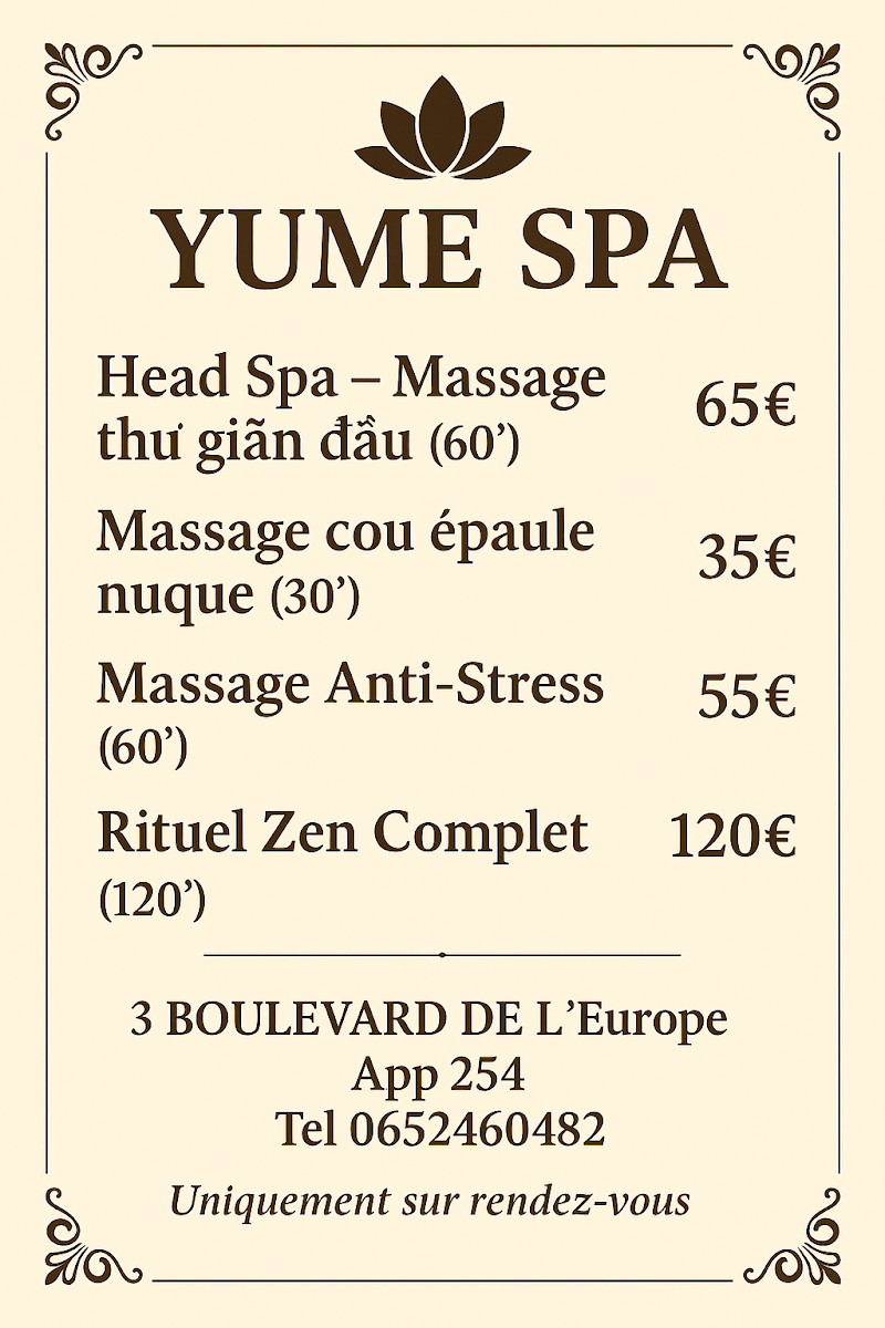 Yume SPA — masseur à Mulhouse