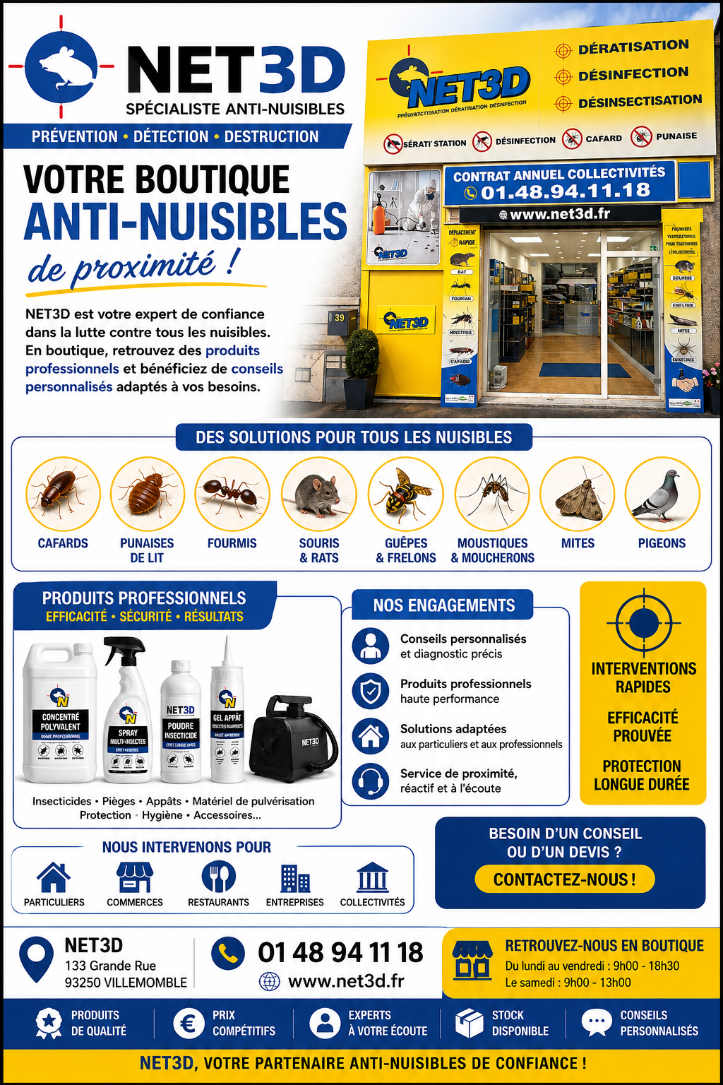 NET3D Dératisation & Désinsectisation Nuisibles