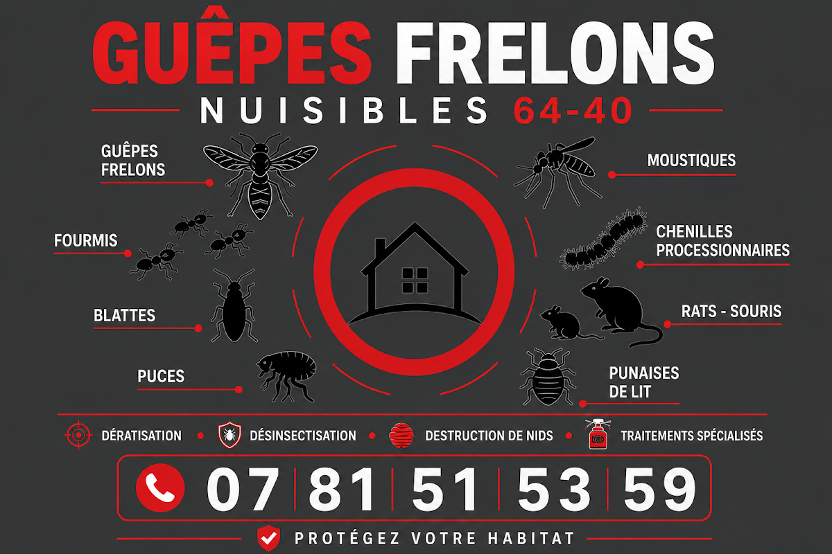 Guêpes Frelons Nuisibles 64-40