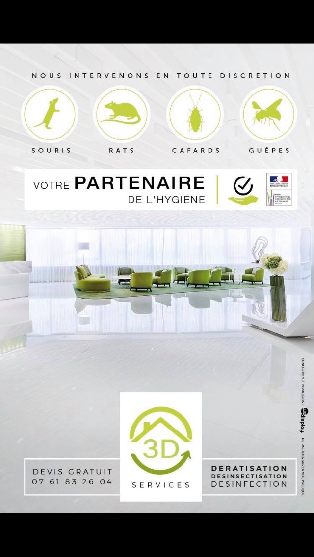 3D Services | Dératisation | Désinfection | Désinsectisation