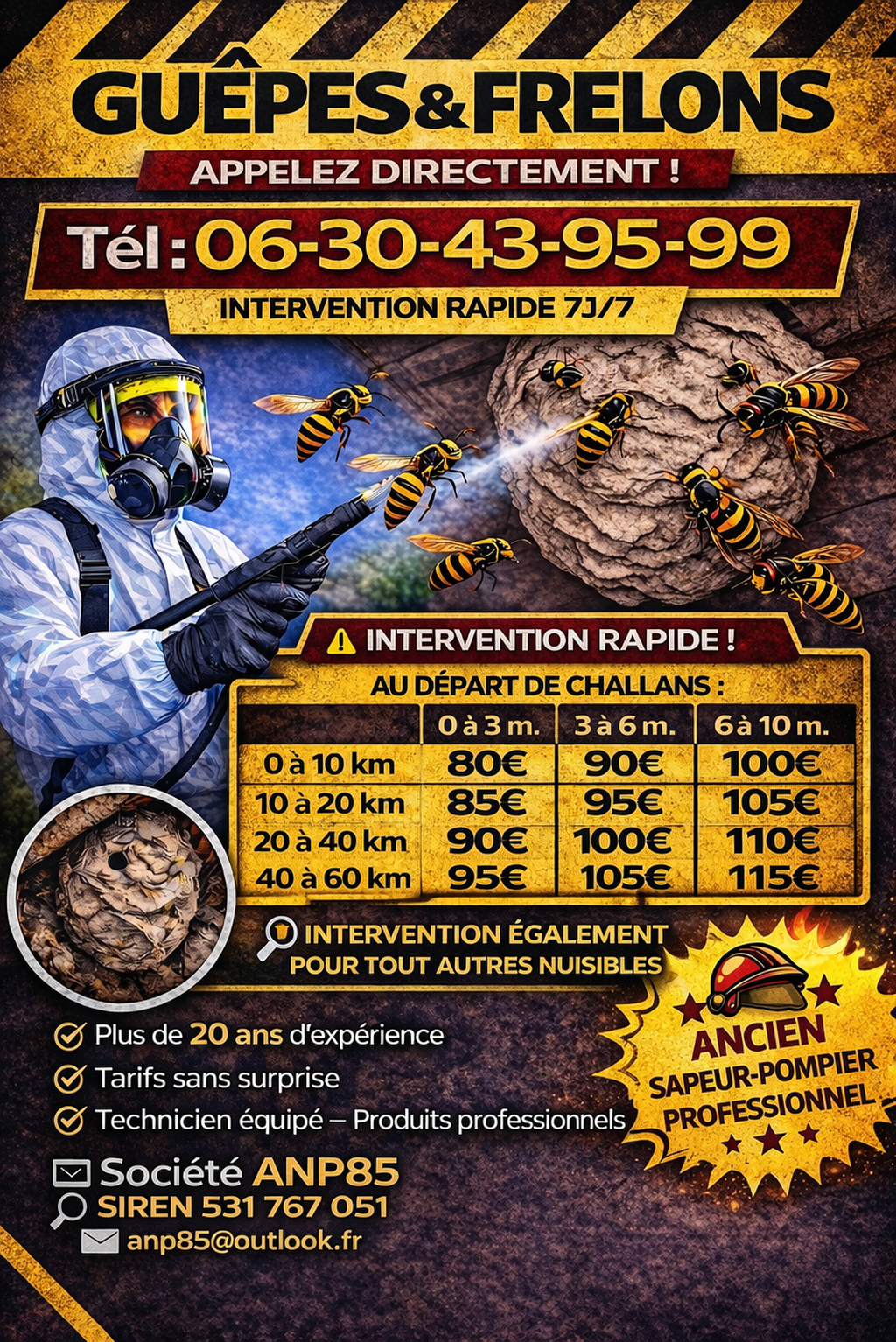 Anp85 destruction guêpes et frelons