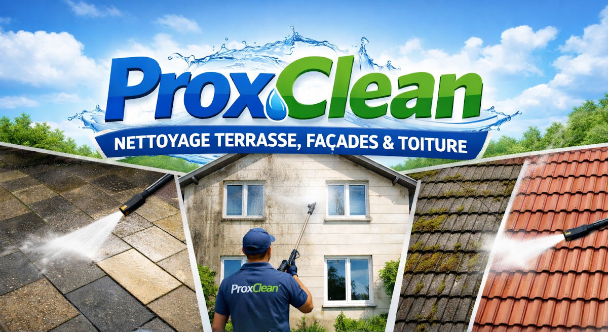 🇨🇵 Nettoyage Terrasse / Façade / Piscine / Panneaux solaires et travaux de Jardinage par ProxClean
